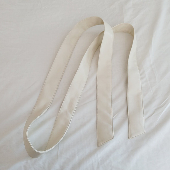 Jonathan Simkhai Dress Small Hardin Ribbed Knit Faux Leather Belted Stretch - Picture 11 of 16